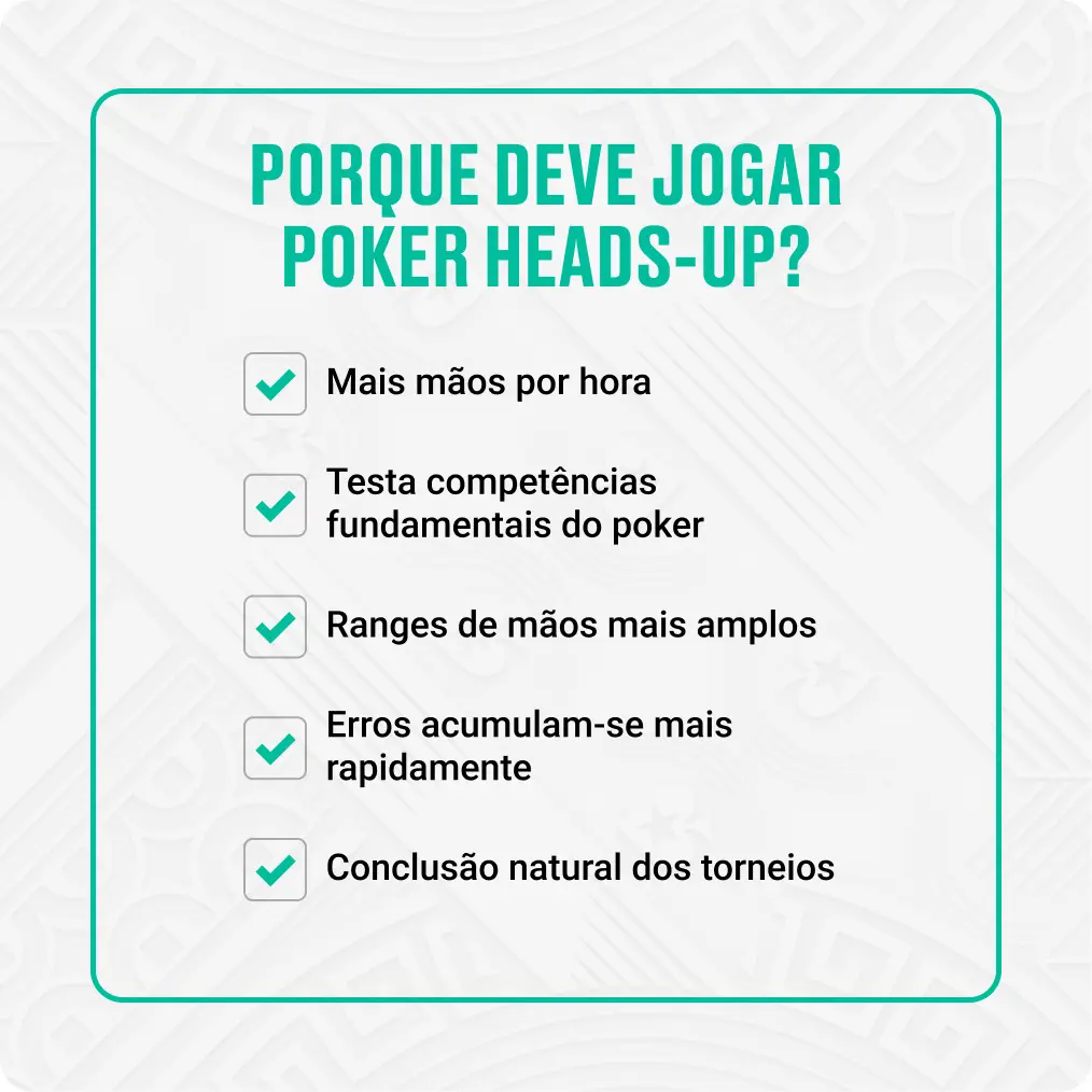 Porque deve jogar poker heads up